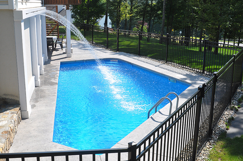 Swimming pool and hand finished concrete project example 219